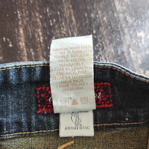 Vintage Y2K Baby Phat Denim Strapless Tube Blue Dress Cat Logo Size 1 Stretchy - Picture 4 of 12